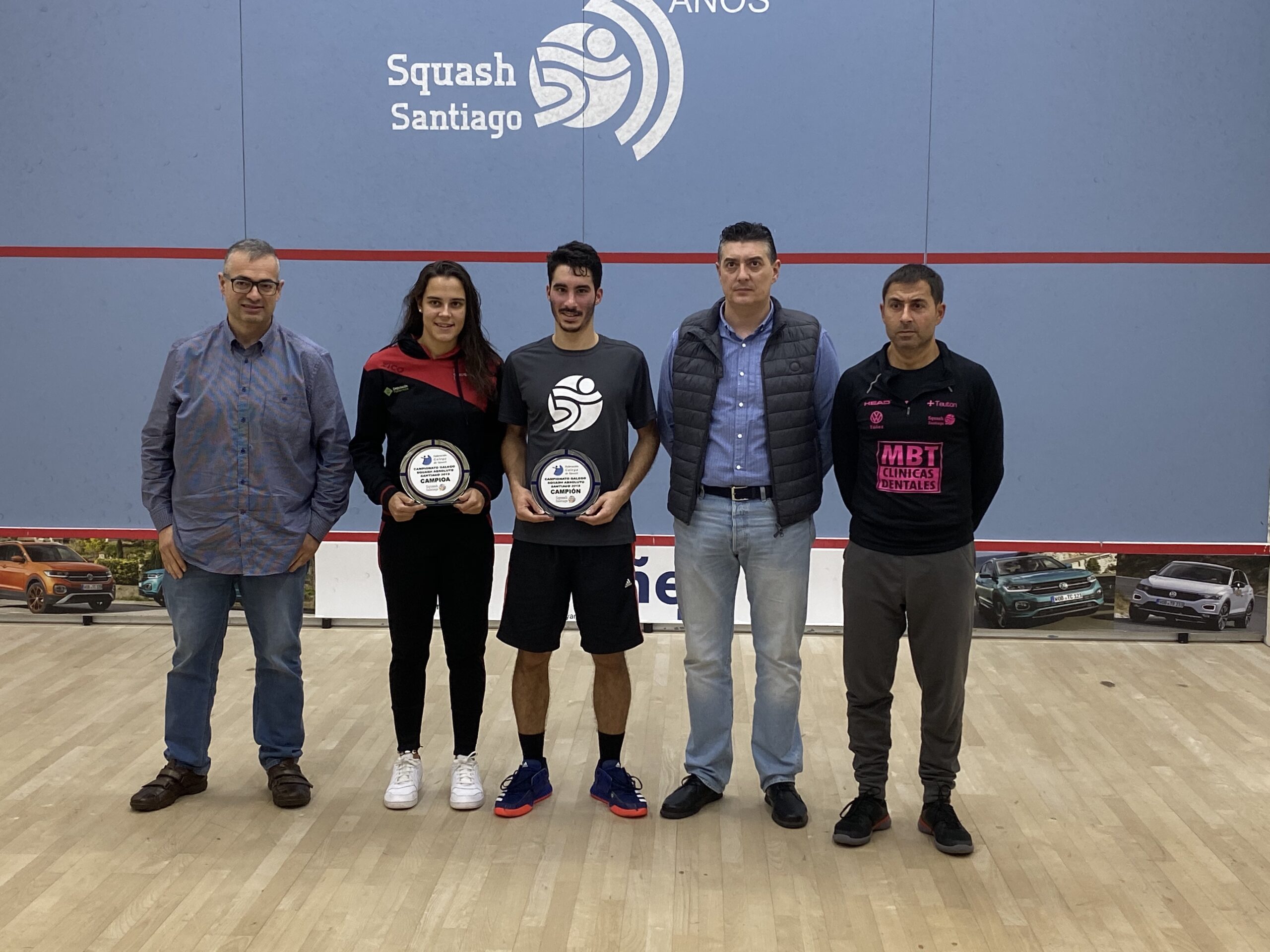 Marta Domínguez y Pascal Gómez nuevos campeones absolutos de squash gallegos.